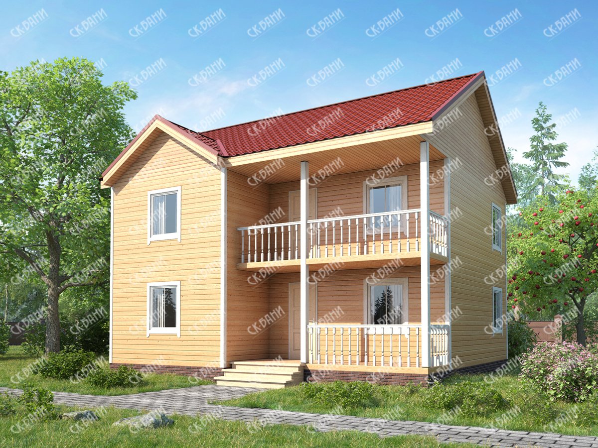 Дом из бруса 8х9 «Андрей»
