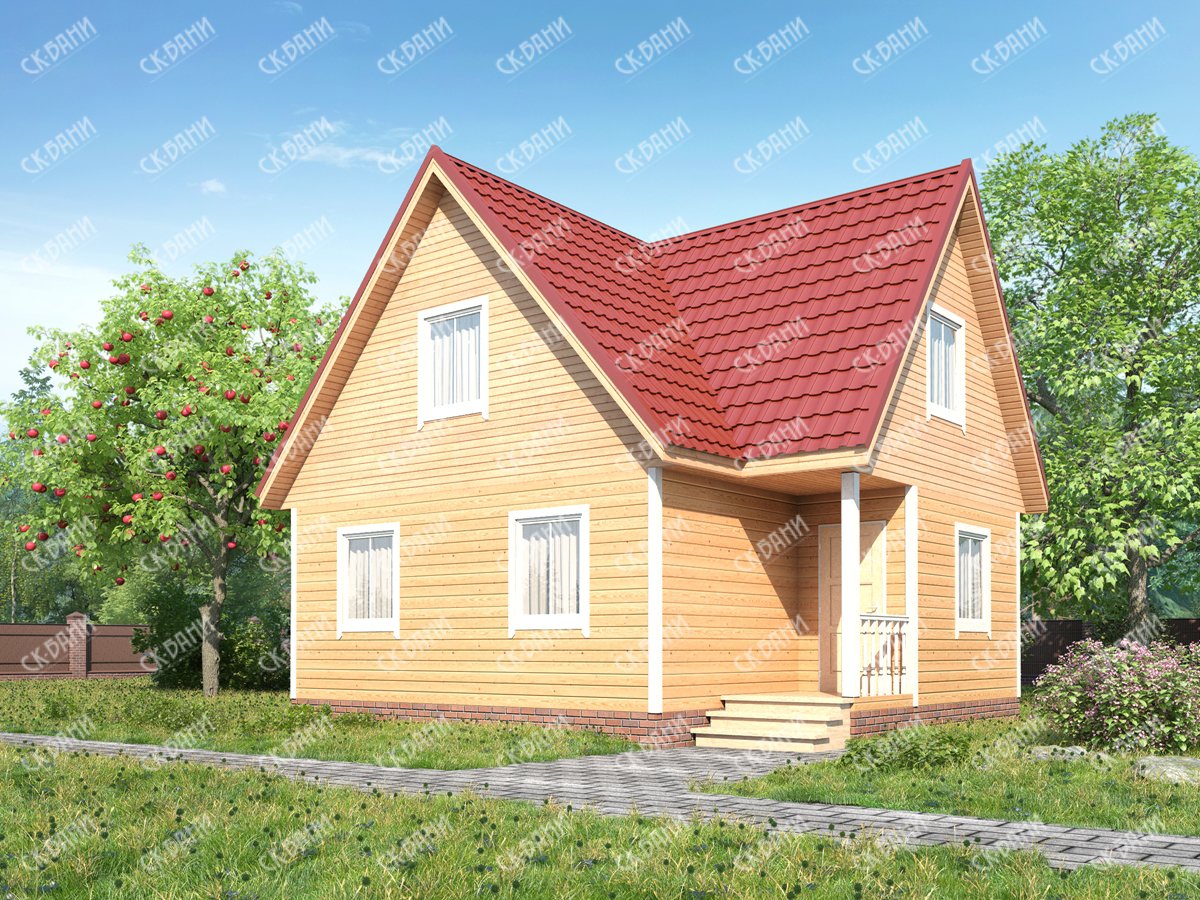 Дом из бруса 8х7.5 «Гостомысл»