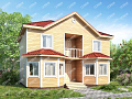 Дом из бруса 7х9 «Азей»0