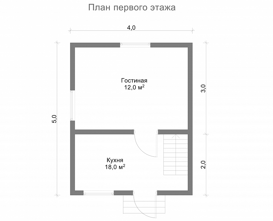 Сруб из бруса 4х5 «Макарий»1