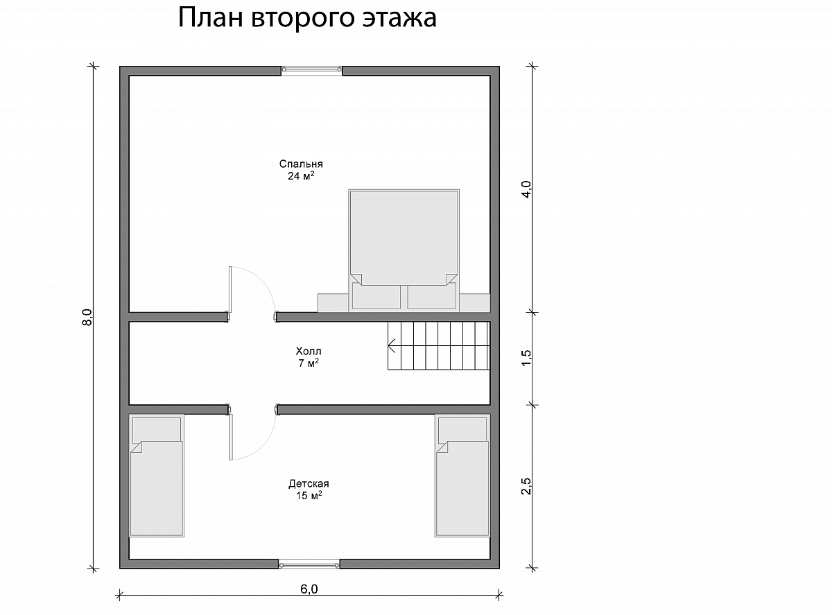 Дом из бруса 8х8 «Вышата»2