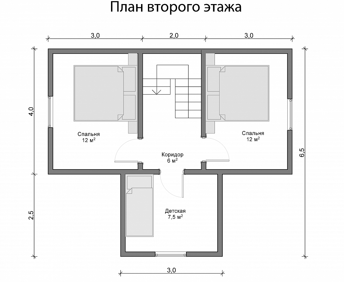 Дом из бруса 8х7.5 «Гостомысл»2