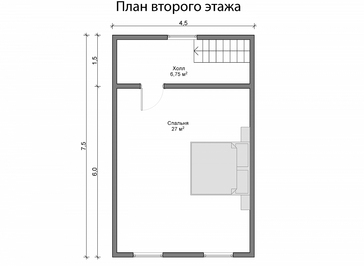 Дом из бруса 7х7 «Григорий»2