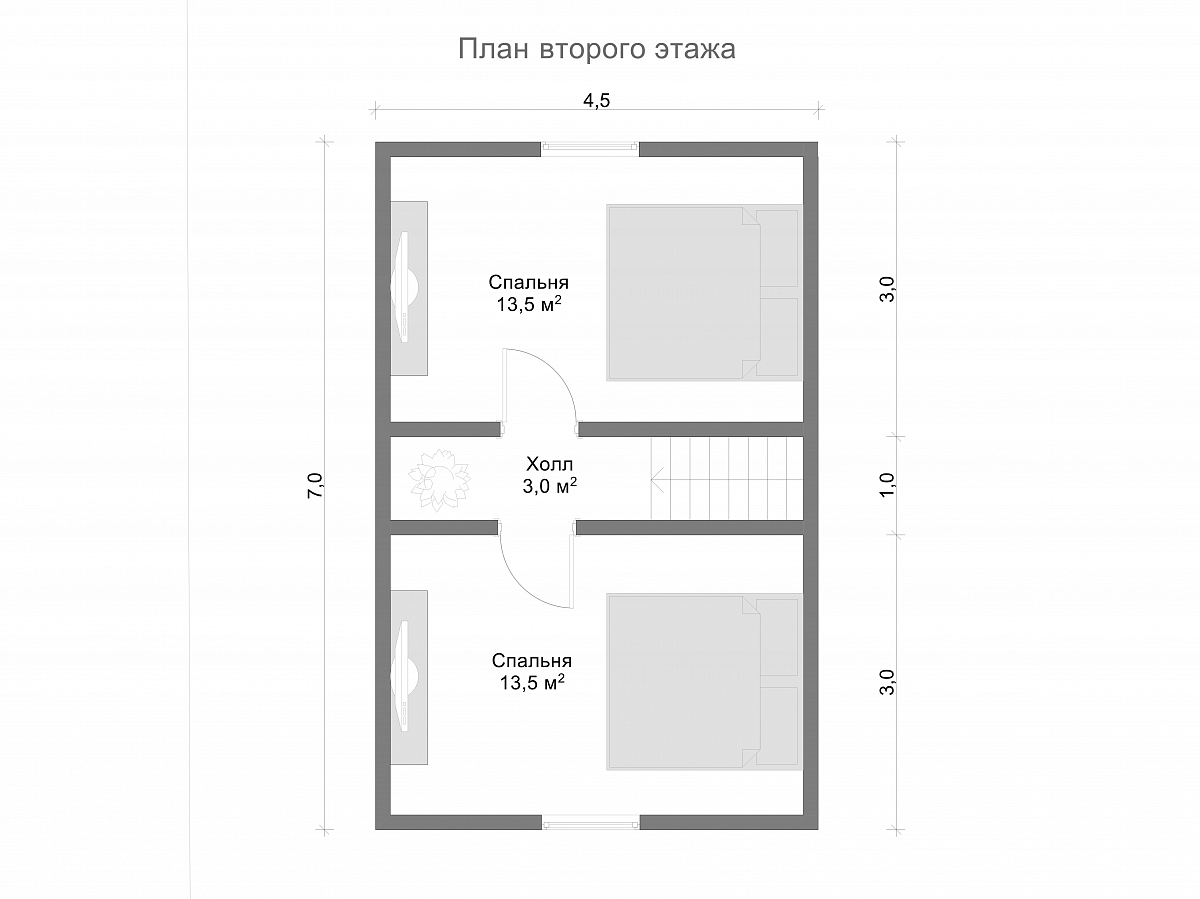 Дом из бруса 7х8 «Феодосий»2