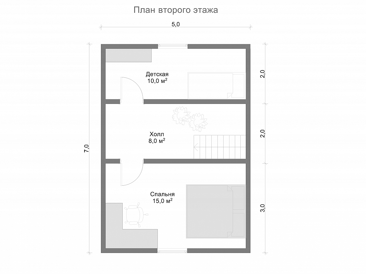 Дом из бруса 7х9 «Варун»2
