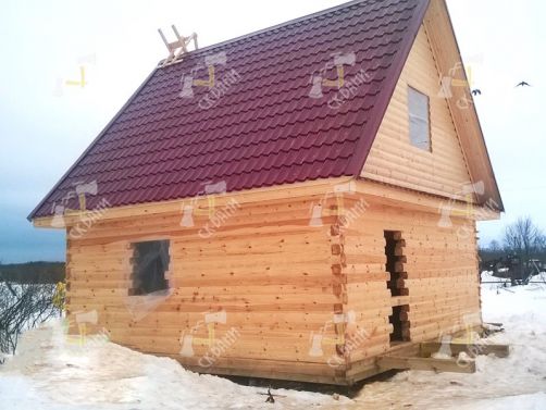 Баня из бруса 6x5 в Хотьково